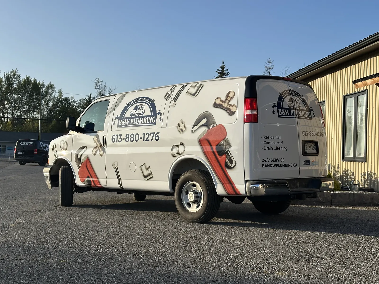 B&W Plumbing Service Van