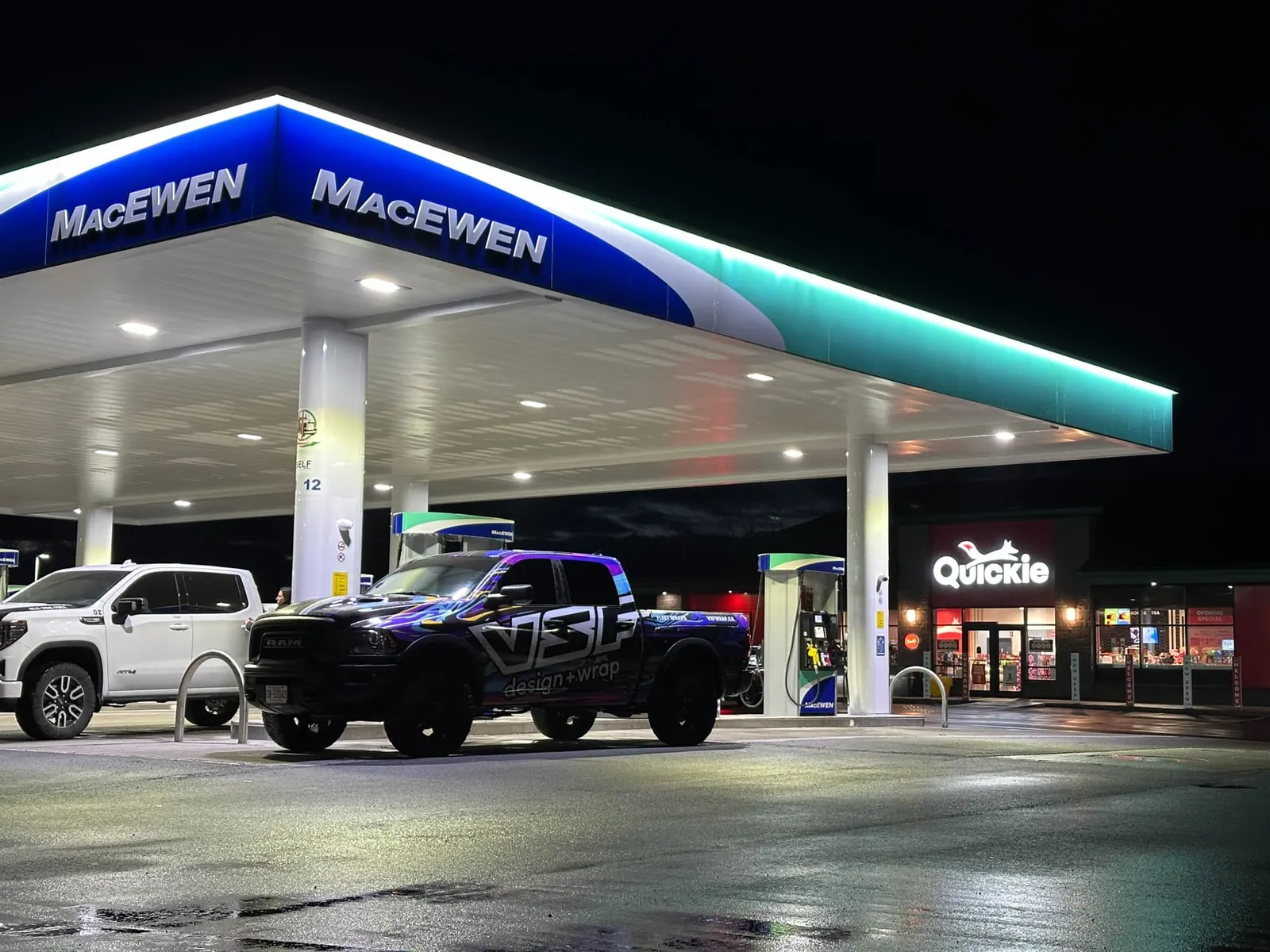 MacEwen Quickie Gas Station Branding