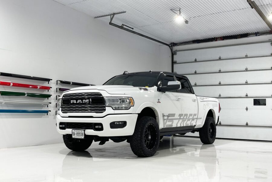 A durable and professional Ram 3500 wrap for VS Landscape Group, designed to withstand daily use while promoting brand identity.