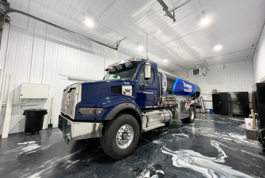 Commercial fuel tanker wrap for WO Stinson single axle tanker by VSF Wrap in Ottawa