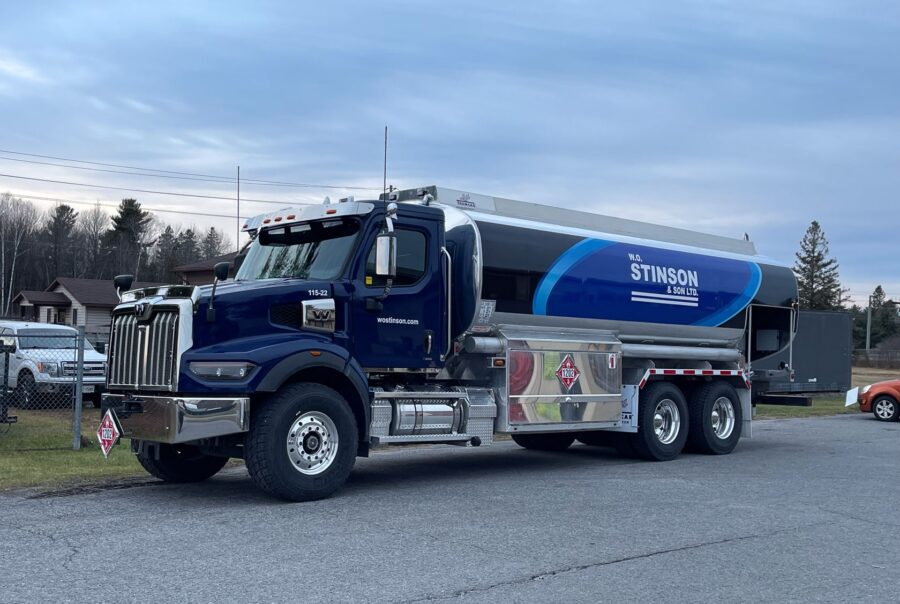 Commercial fleet wrap for WO Stinson tandem tanker by VSF Wrap in Ottawa