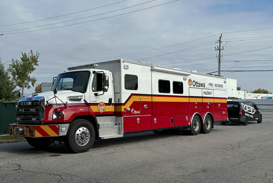 Commercial vehicle wrap for City of Ottawa Fire Department Hazmat Unit by VSF Wrap