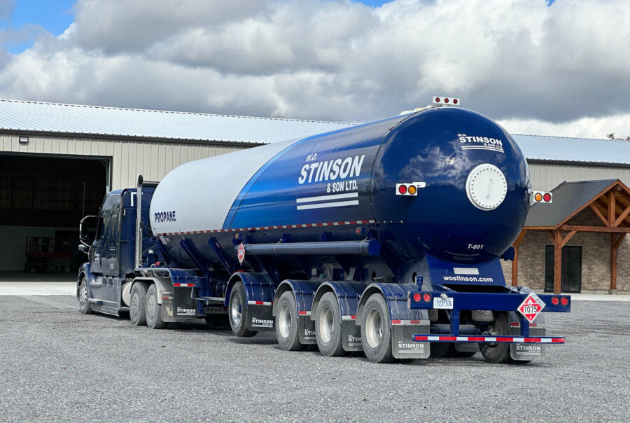 Custom Commercial wrap on WO Stinson Propane Trailer T-601 by VSF Wrap in Ottawa